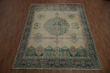 Classic Chic: Exquisite Vintage Tabriz Persian Area Rug 10x13