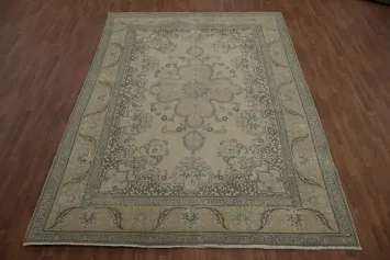 Elegant Vintage Tabriz Persian Area Rug 8x12 for Timeless Interior Charm