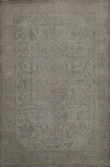 Timeless Distressed Tabriz Persian Area Rug 8x11 with Elegant Appeal