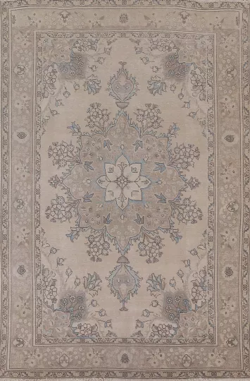 Geometric Tabriz Persian Area Rug 7x10