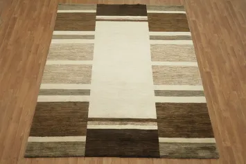 Geometric Gabbeh Kashkoli Wool Area Rug 6x8