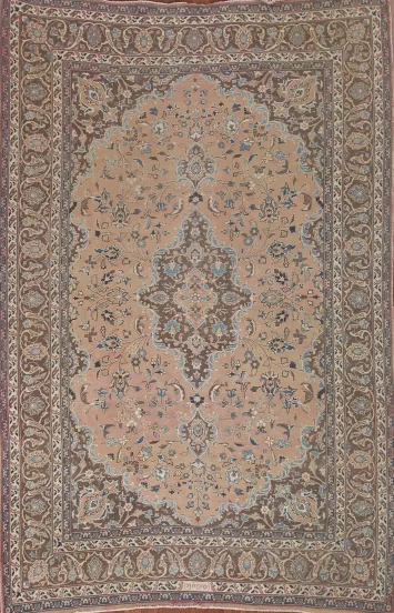 Handmade Mashad Persian Area Rug 7x9
