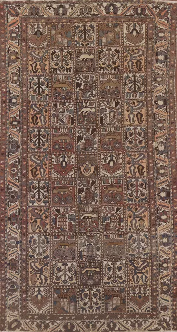Garden Design Bakhtiari Persian Area Rug 5x10