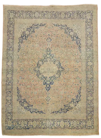 Distressed Kashan Persian Area Rug 10x13