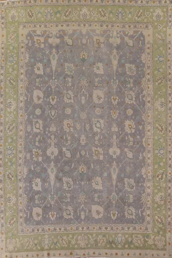 Distressed Over-Dyed Tabriz Persian Area Rug 10x13