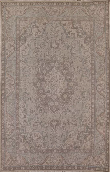 Distressed Tabriz Persian Area Rug 6x9