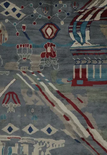 Artistic Flair Abstract Patterns in Moroccan Area Rug 8x10