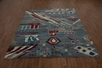 Artistic Flair Abstract Patterns in Moroccan Area Rug 8x10
