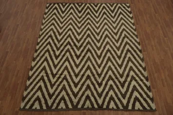 Chevron Moroccan Shaggy Area Rug 9x11 Adding Warmth to Your Room