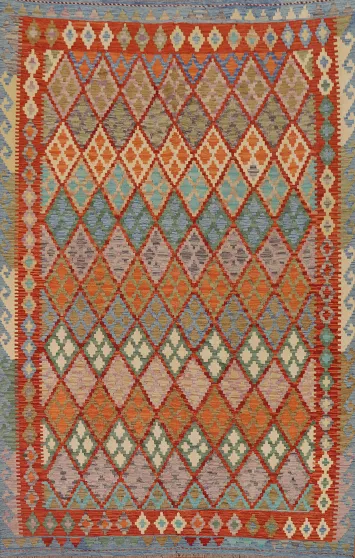 Kilim Reversible Wool Area Rug 7x10