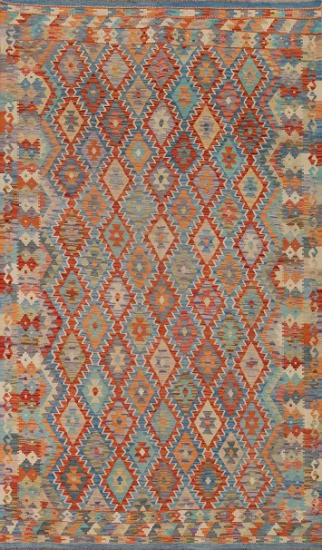 Geometric Kilim Oriental Area Rug 6x10