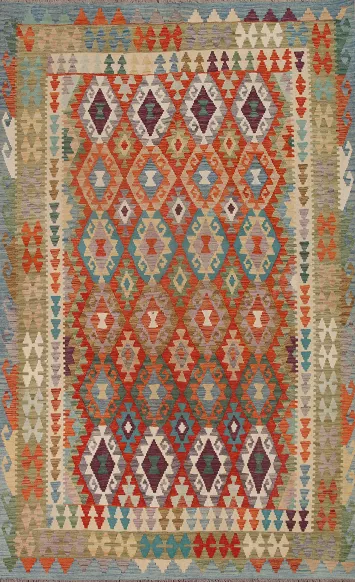 Geometric Kilim Oriental Area Rug 7x10