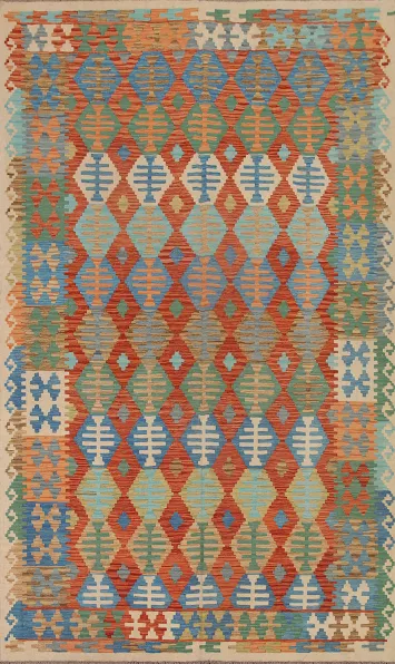 Geometric Kilim Oriental Area Rug 6x10