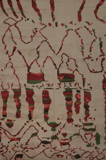 Intricate Moroccan Abstract Area Rug 9x12 for Unique Interior Style