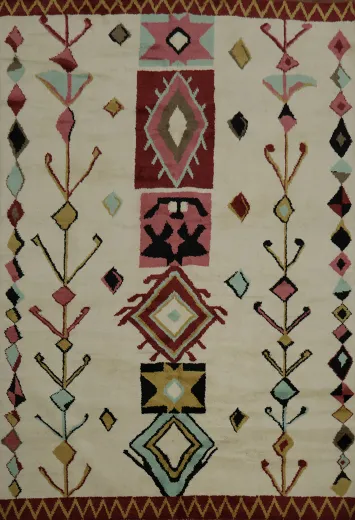 Eclectic Moroccan Area Rug 8x10 with Distinctive Cultural Elements