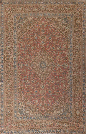 Vegetable Dye Kashan Persian Area Rug 9x12