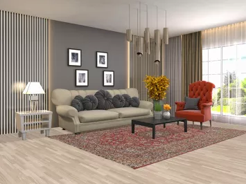 Traditional Kashan Persian Area Rug 6x10