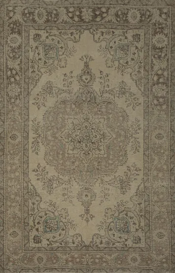 Wool Distressed Tabriz Persian Area Rug 6x10