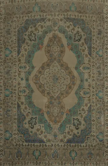 Traditional Tabriz Persian Area Rug 9x12 Rich Earth Tones