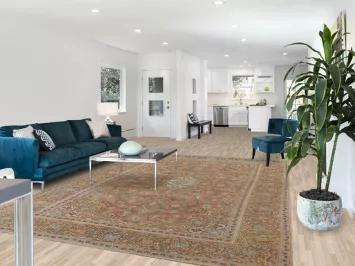 Vintage Floral Kashan Persian Area Rug 8x12