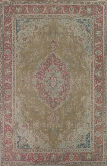 Vegetable Dye Tabriz Persian Area Rug 9x13