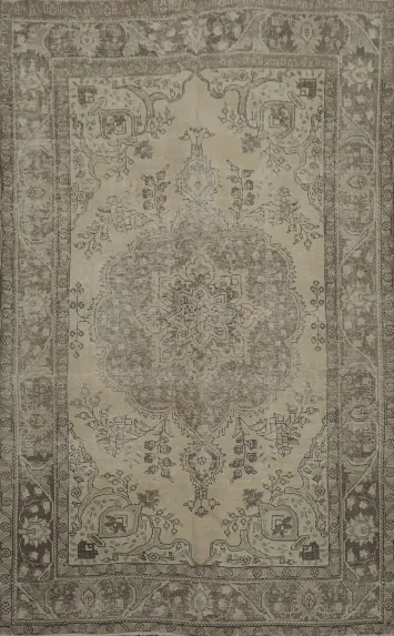 Vintage Wool Tabriz Persian Area Rug 6x9