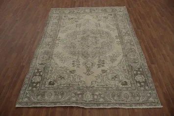 Vintage Wool Tabriz Persian Area Rug 6x9