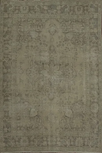 Vintage Wool Tabriz Persian Area Rug 7x9