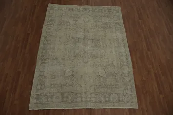 Vintage Wool Tabriz Persian Area Rug 7x9