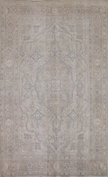 Vintage Wool Tabriz Persian Area Rug 7x10
