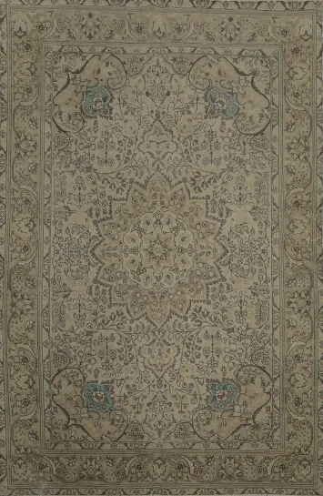 Exquisite Muted Persian Rug with a rich tapestry of elegant motifs 7x9