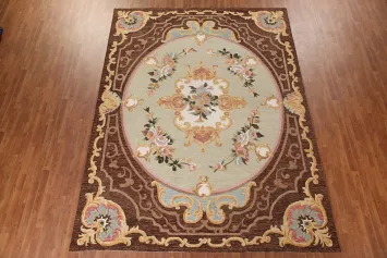 Victoria Style Green Aubusson Oriental Rugs