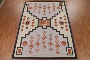 Navajo Tribal Gray Hand-Tufted Oriental Rugs