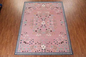 Pink Hand-Tufted Aubusson Indian Rugs