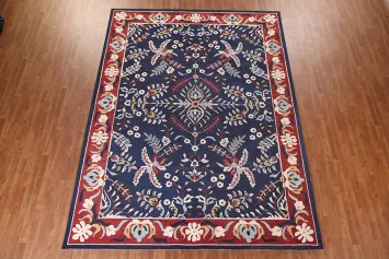 Intricate Botanical Motif Area Rug in Rich Color Palette