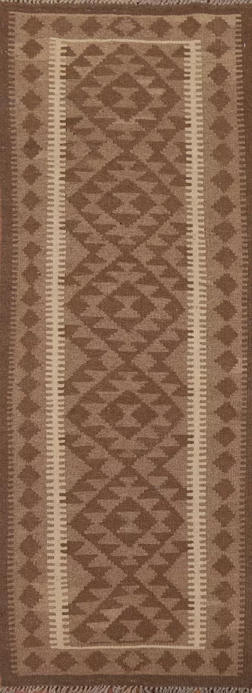 Geometric Kilim Oriental Runner Rug 2x7