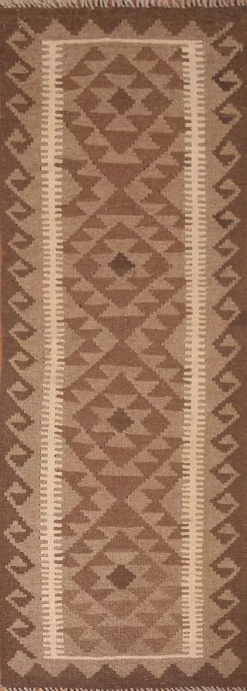 Geometric Kilim Oriental Runner Rug 2x7