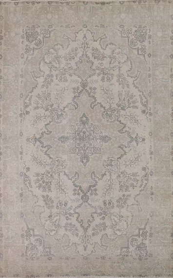 Vintage Wool Tabriz Persian Area Rug 7x9