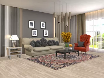 Vintage Bakhtiari Persian Area Rug 5x9