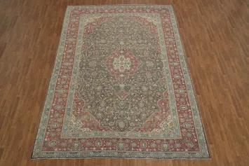 Vintage Tabriz Persian Large Area Rug 10x14