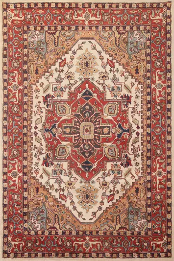 Geometric Heriz Hand Tufted Area Rugs