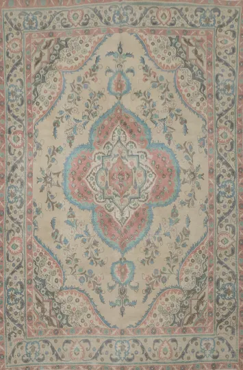 Vintage Tabriz Persian Area Rug 9x12