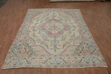 Vintage Tabriz Persian Area Rug 9x12