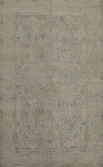 Wool Distressed Tabriz Persian Area Rug 7x10