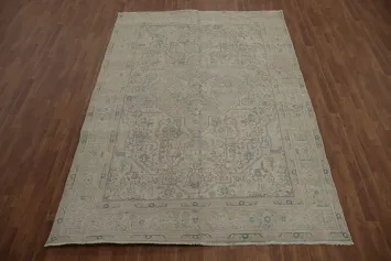 Wool Distressed Tabriz Persian Area Rug 7x10