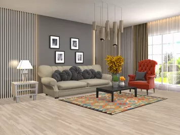 Colorful Kilim Reversible Wool Area Rug 5x6