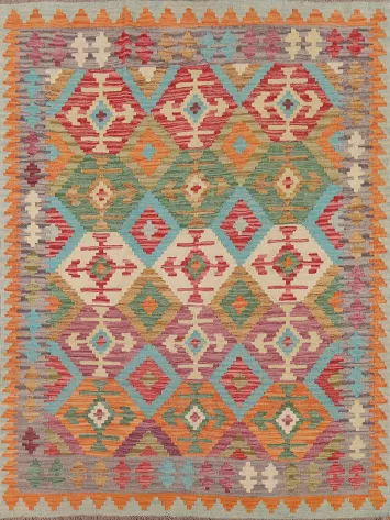Colorful Kilim Oriental Area Rug 5x6