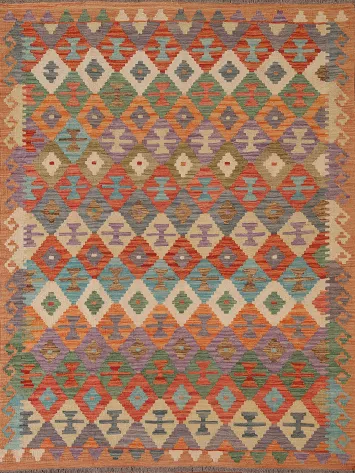 Geometric Kilim Oriental Area Rug 5x7