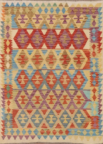Colorful Kilim Oriental Area Rug 5x6