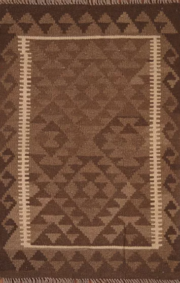 Kilim Reversible Wool Area Rug 3x4